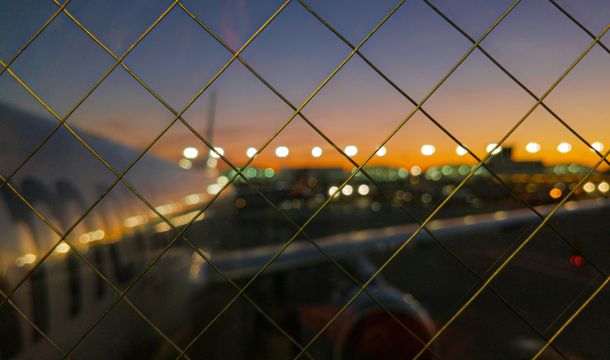 airport, fence