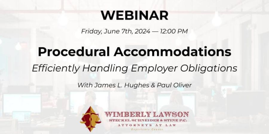 promo graphic, Procedural Accommodations: Efficiently Handling Employer Obligations