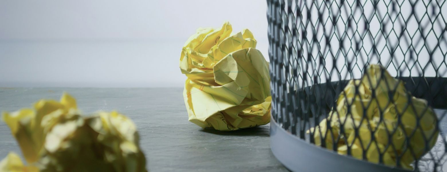 discarded papers