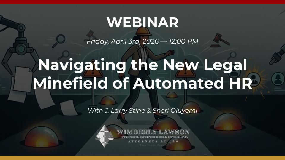 promo graphic, Navigating the New Legal Minefield of Automated HR