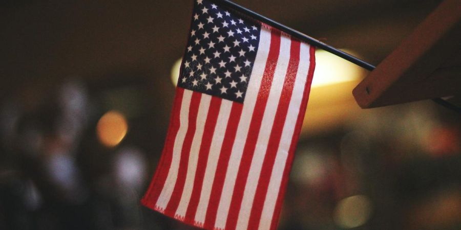 american flag indoors