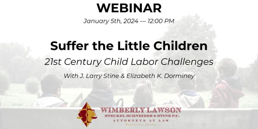 webinar promo graphic, children sitting on a bench