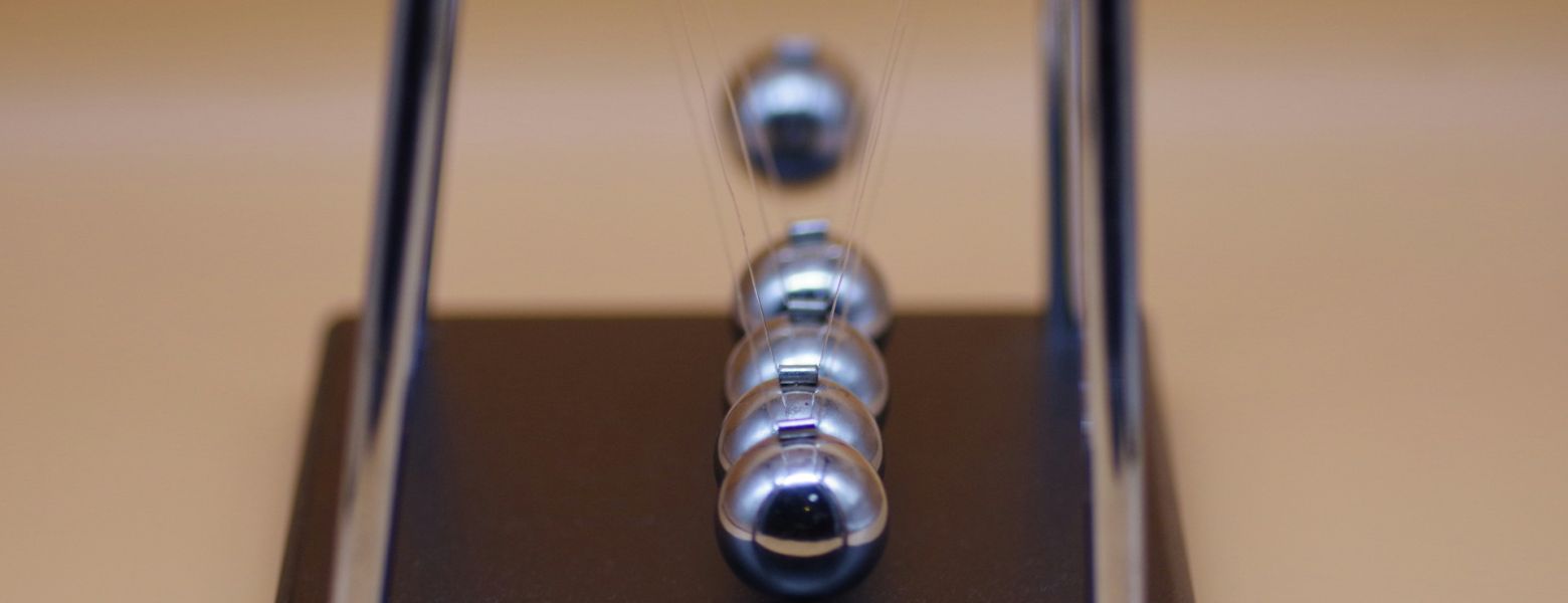 metal ball desk prop