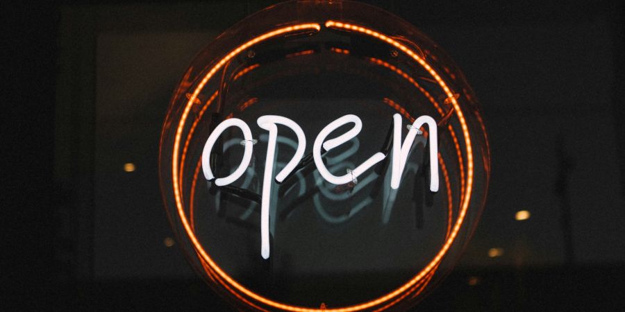 open sign