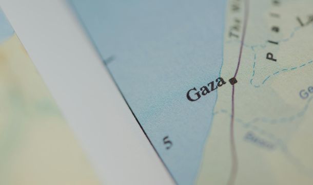 gaza on a map