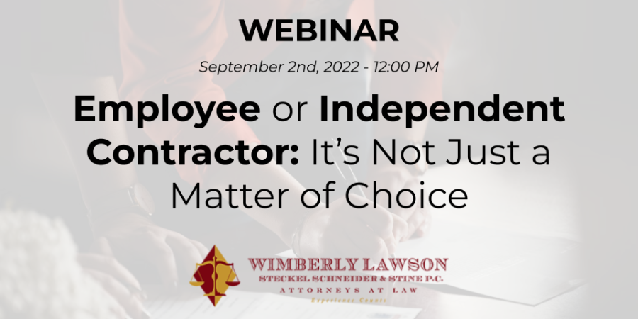 employee or indie contractor