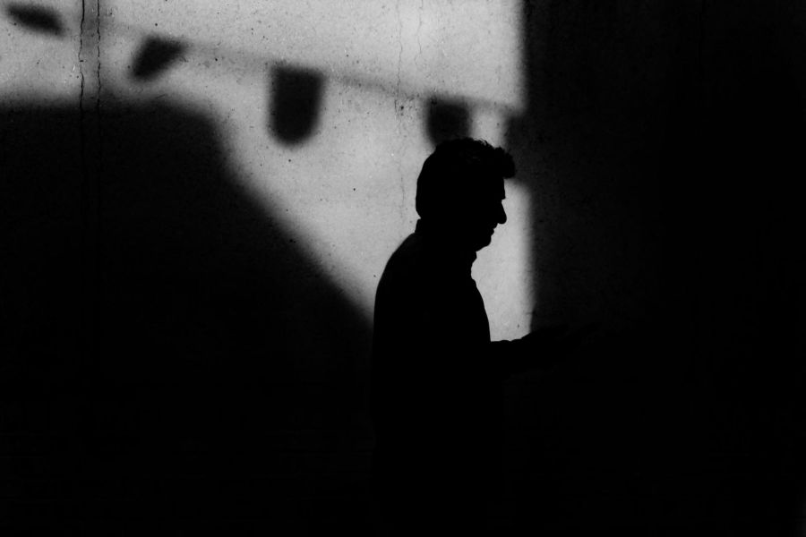 Silhouette worker