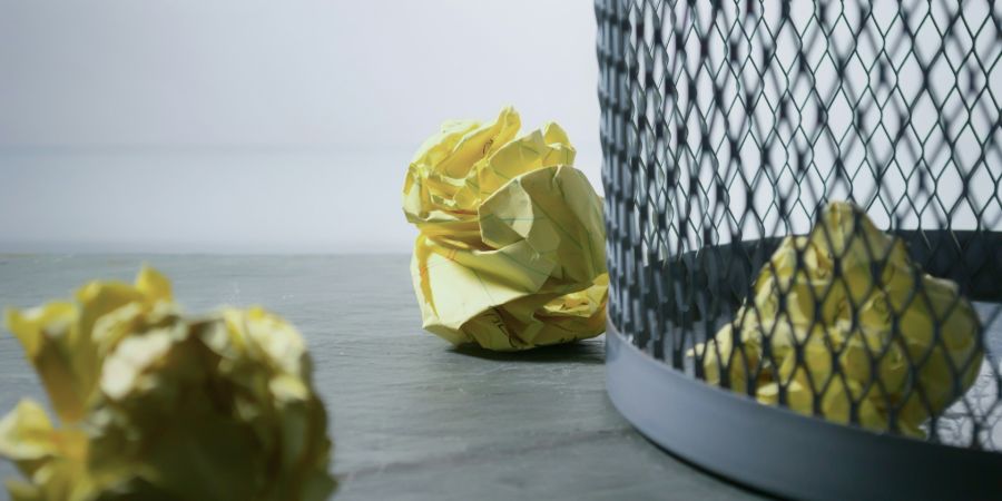discarded papers