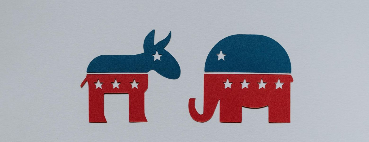 donkey and elephant political icons