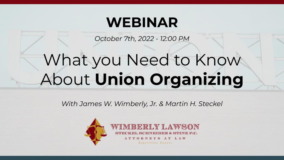 union organizing promo webinar