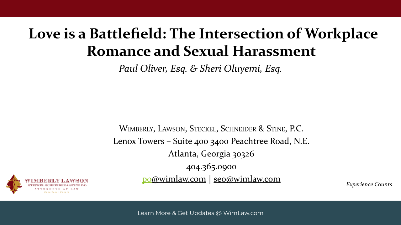 Can Employers Regulate Workplace Romance? Romantic Sexual Harassment