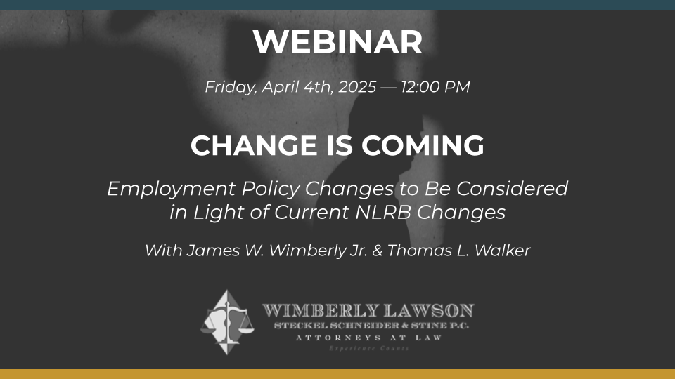 Free Employment Law Webinar