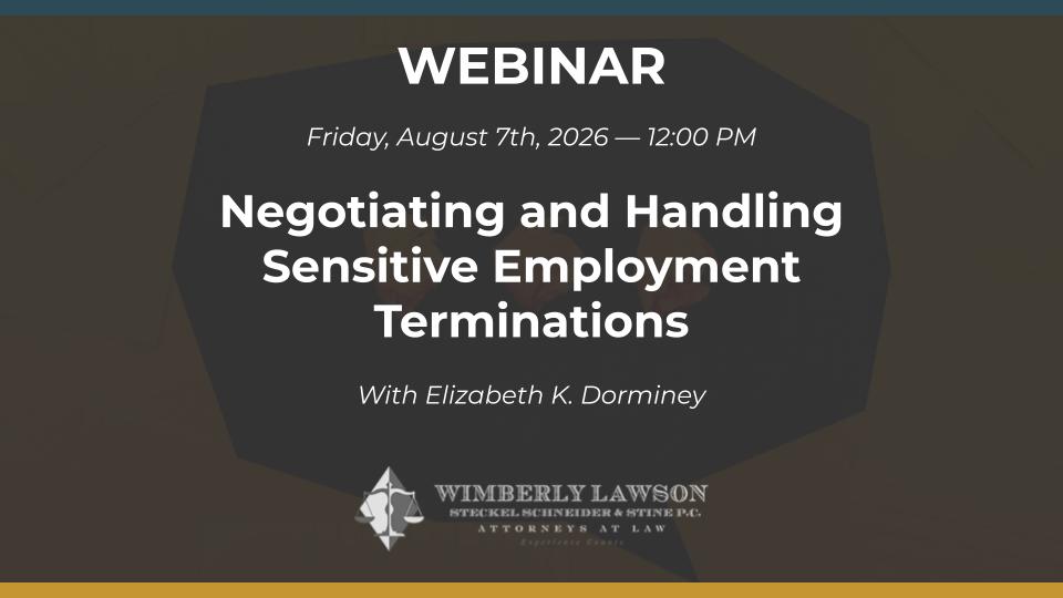 promo graphic, Negotiating and Handling Sensitive Employment Terminations