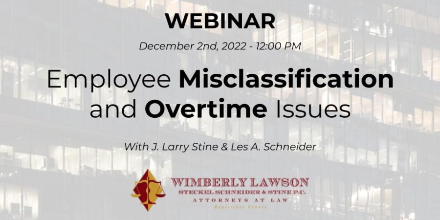 Employee Misclassification and Overtime Issues promo graphic