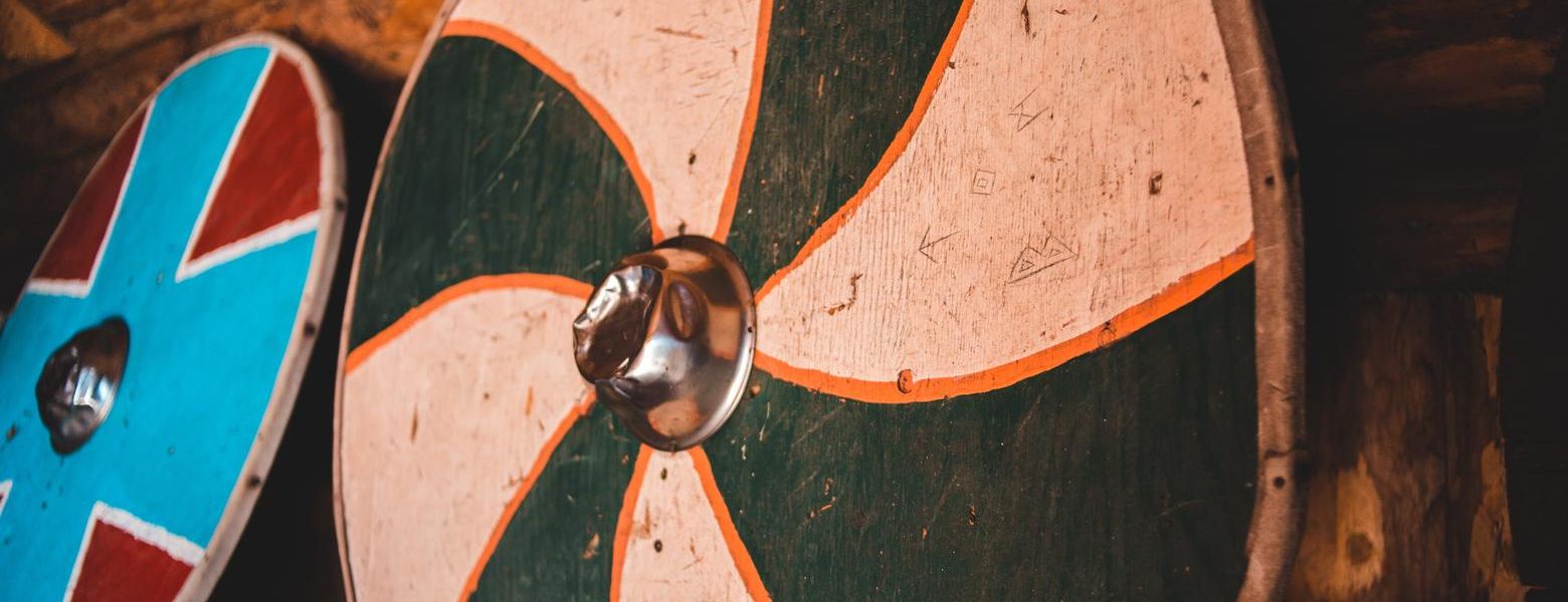 two medievel shields