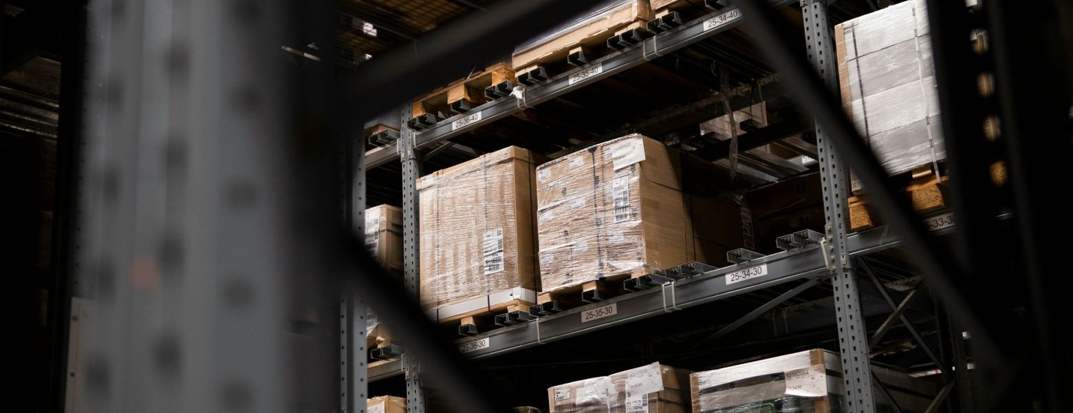 warehouse shelves