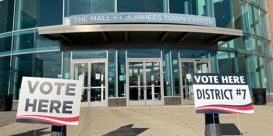midterm voting entrance, outdoors