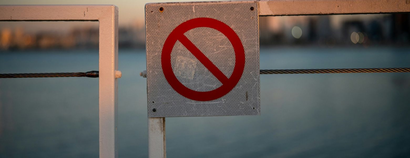red cross out sign