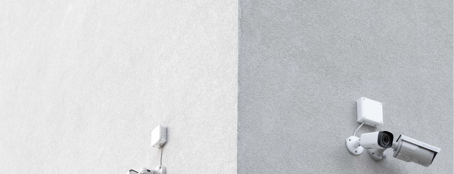 surveilance caeras on outdoor wall