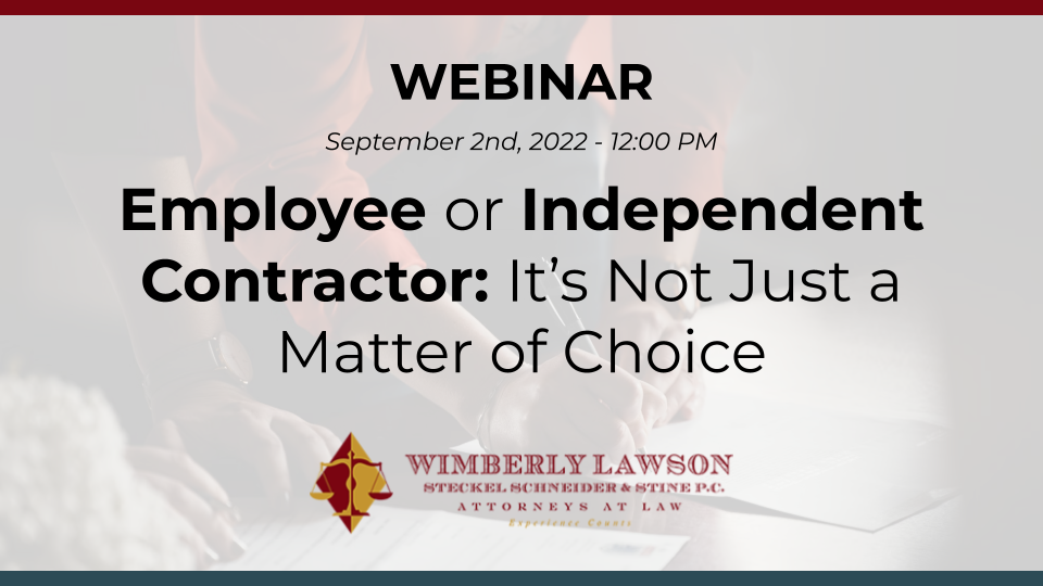 employee or indie contractor