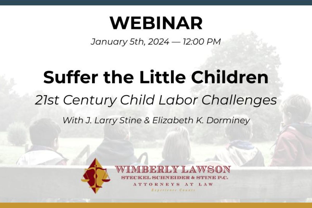 webinar promo graphic, children sitting on a bench