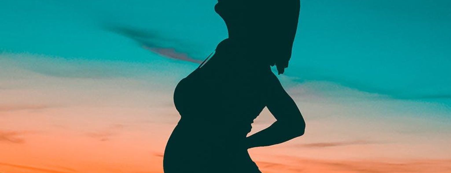 Pregnant Woman Looking at the stars