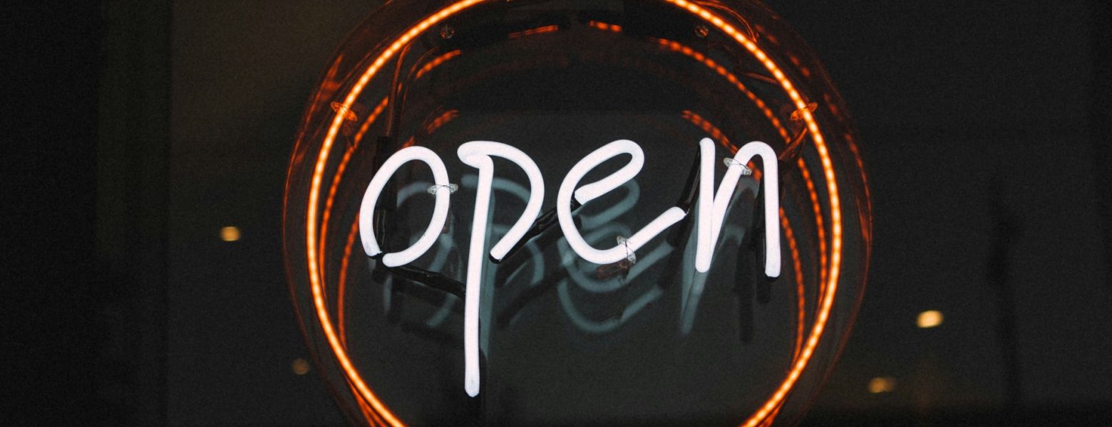 open sign
