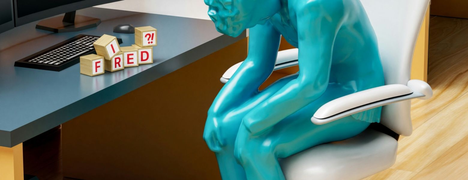 fire employee sad, figurine