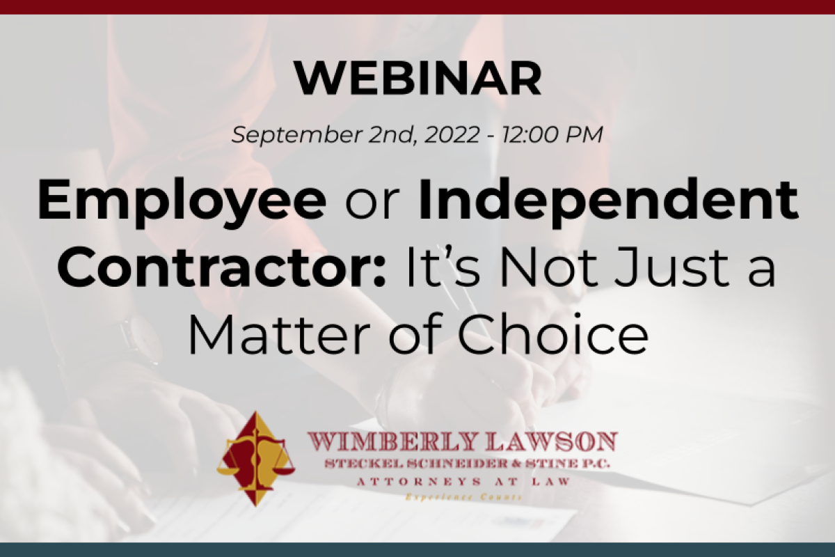 employee or indie contractor