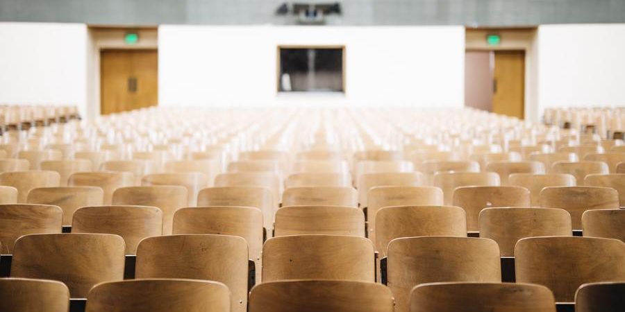 empty seats in an auditorium