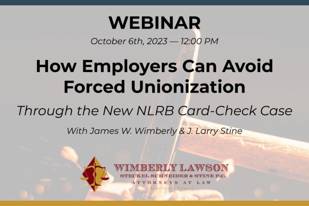 webinar promo graphic: avoid forced unionization card