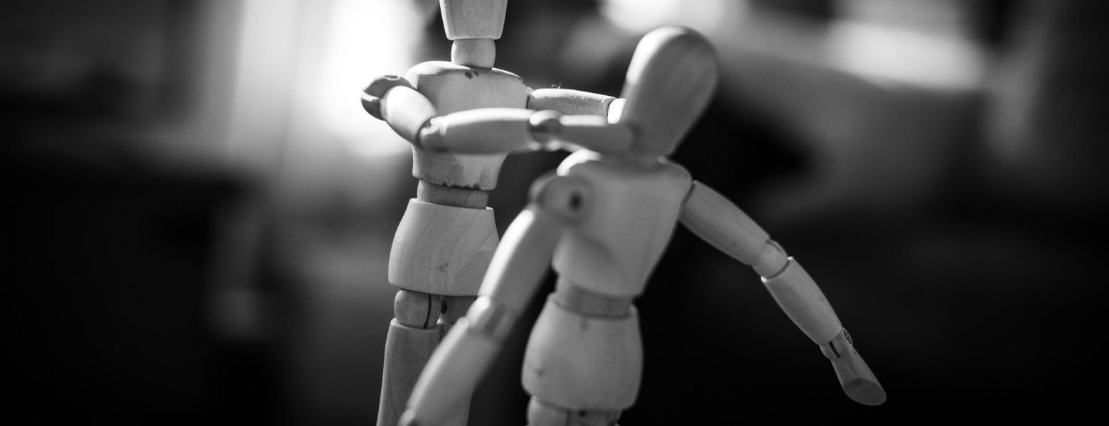 puppet pushing indoors