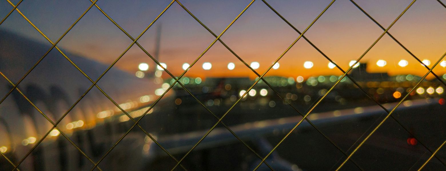 airport, fence