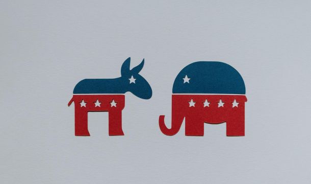 donkey and elephant political icons