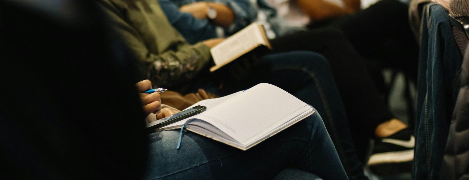 group of people and listening