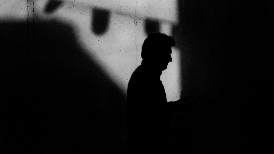 Silhouette worker