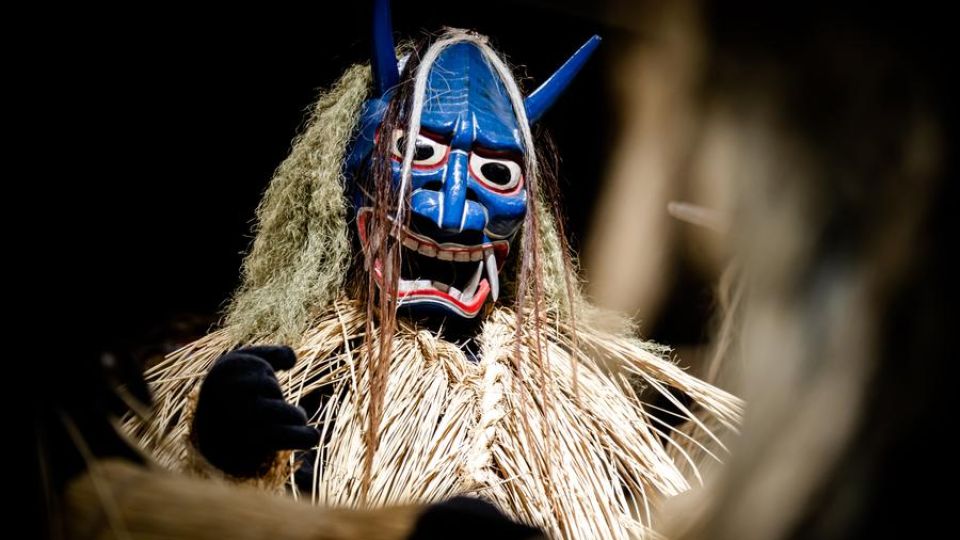 promo graphic, masked character