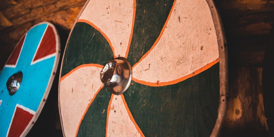 two medievel shields