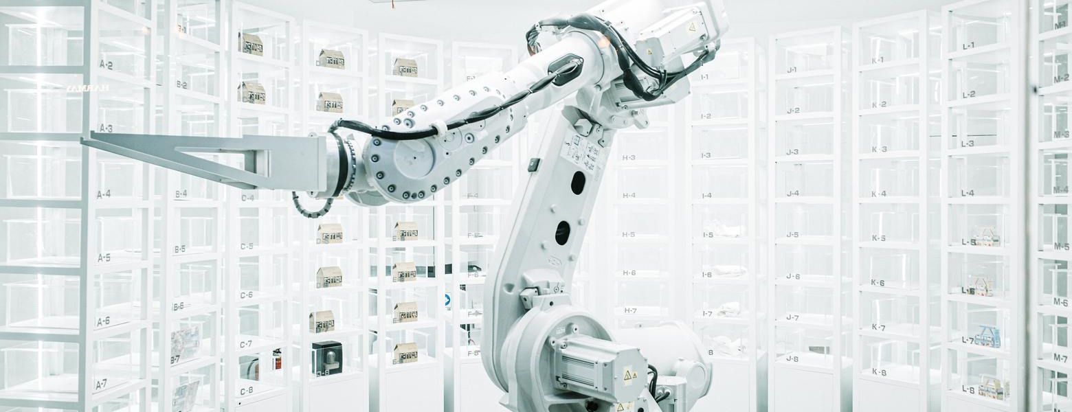 ai machine in a white room