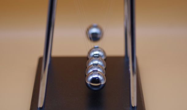metal ball desk prop