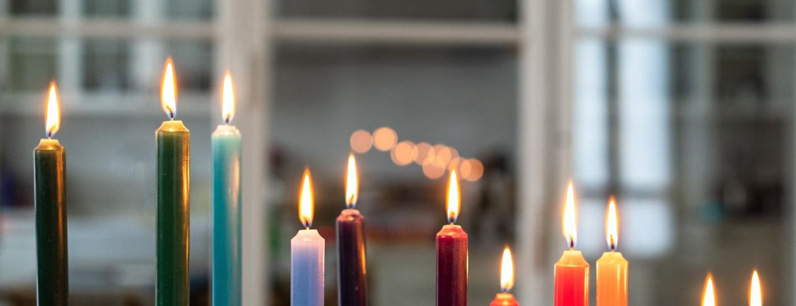 different height candles