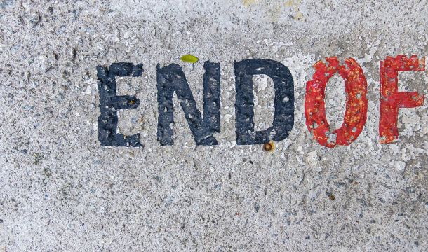 end of words on concrete