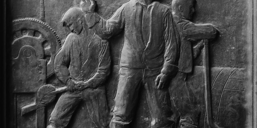 From the historic bronze doors at Los Angeles City Hall.