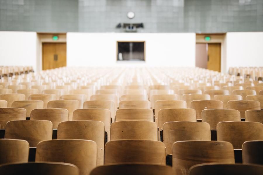 empty seats in an auditorium