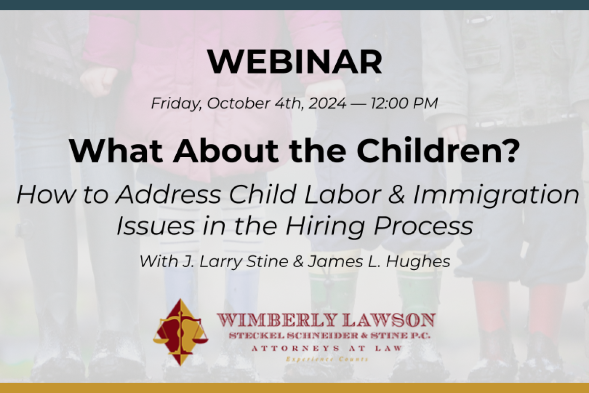 What About the Children? webinar promo graphic