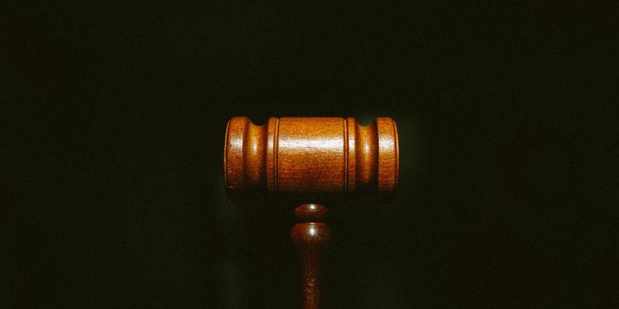 court gavel, black background