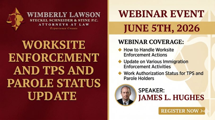 Worksite Enforcement and TPS and Parole Status Update