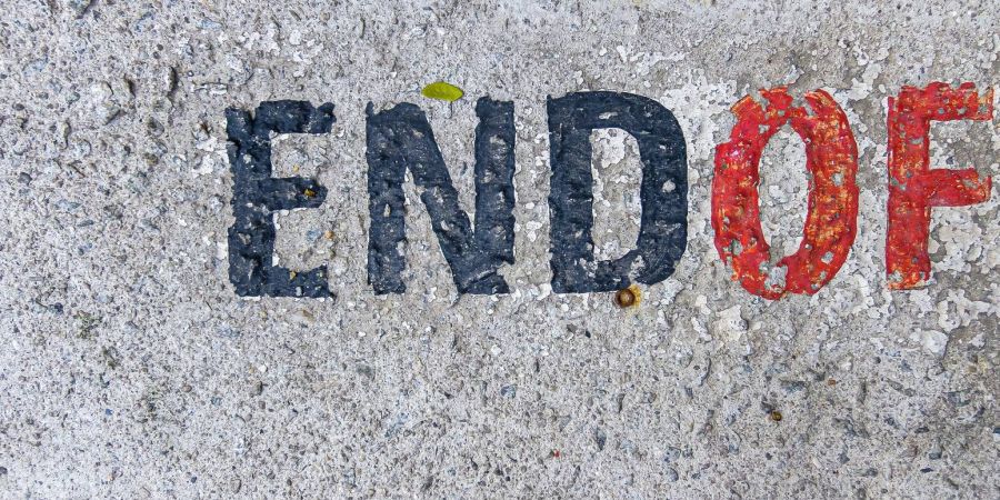 end of words on concrete