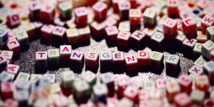 transgender spelled out in cubes