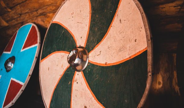 two medievel shields